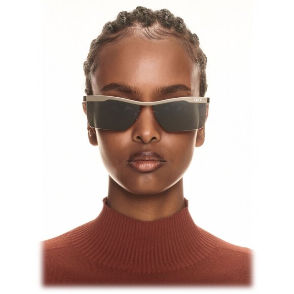 Off-White Women Sunglasses Silver Mirror Rectangle OERI095 RIMINI 7272 NEW - Picture 9 of 10